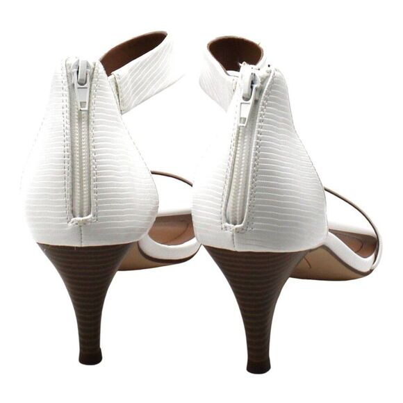 Style & Company Womens White Goring Ankle Strap Padded Paycee Round Toe - Picture 8 of 8